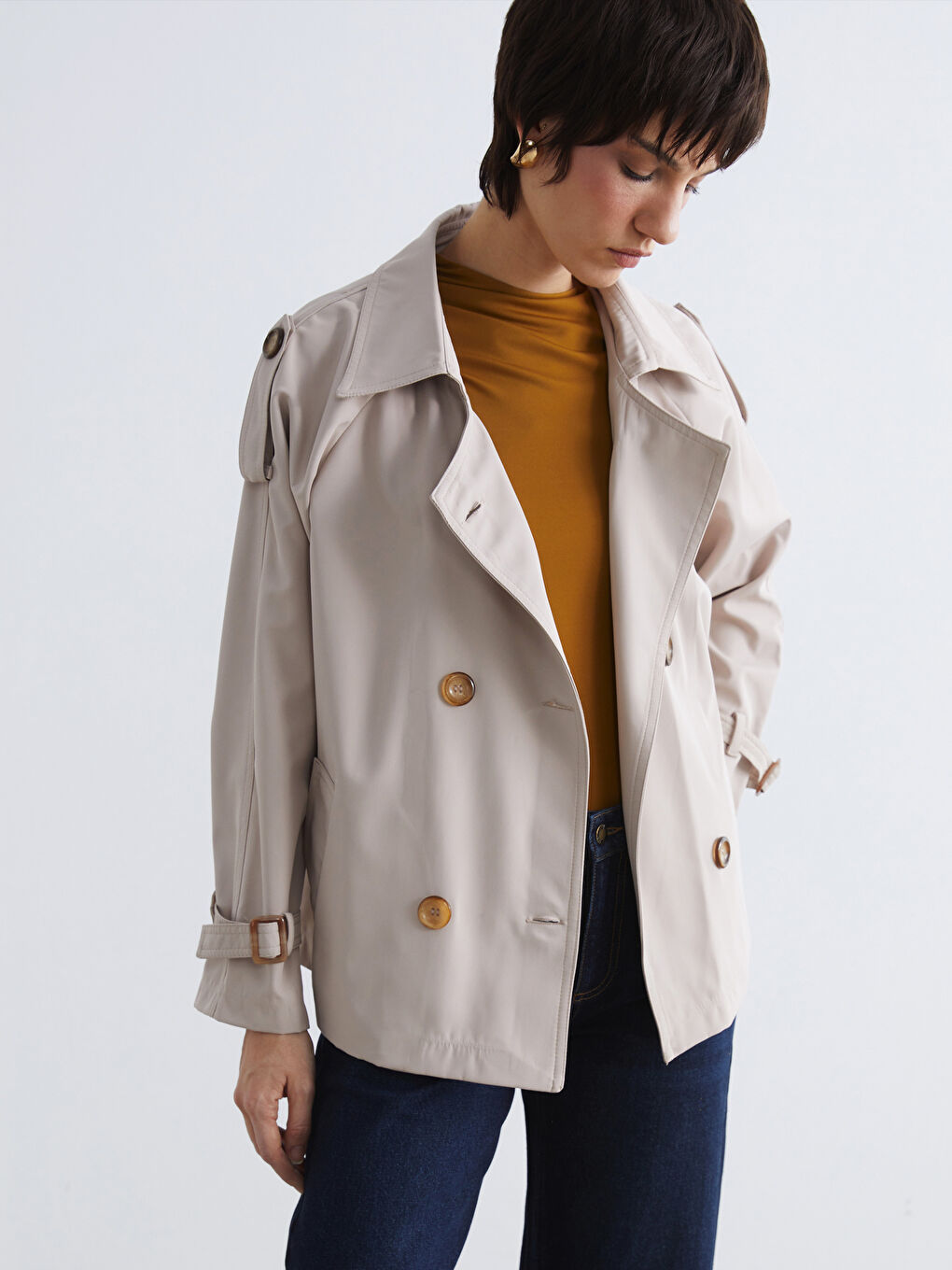 بالطو حريمي بدبل بريستد