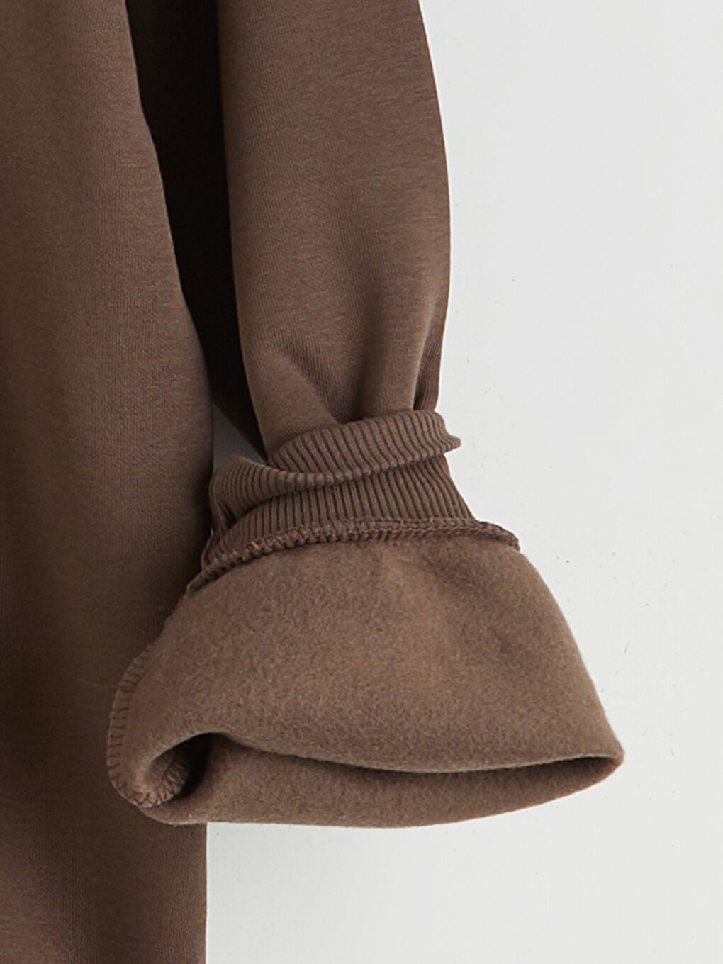 Kahverengi Winnie the Pooh Baskılı Kadın Kalın Sweatshirt-6