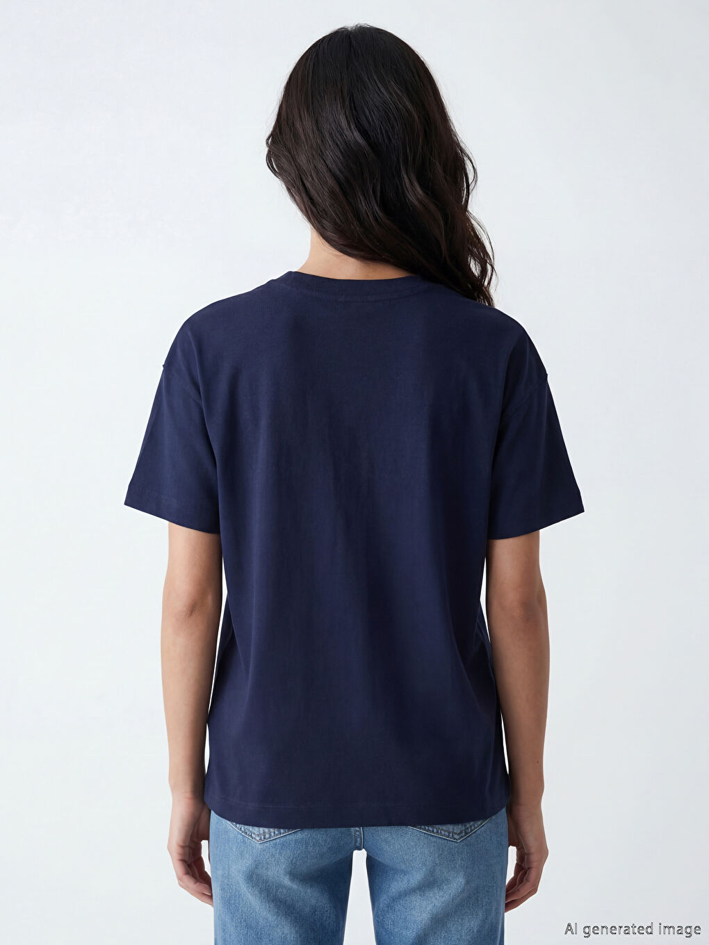 Los Angeles Baskılı Oversize Kadın Tişört-2