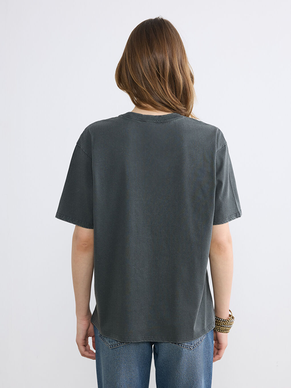 Woman ANTHRACITE T-Shirt-3