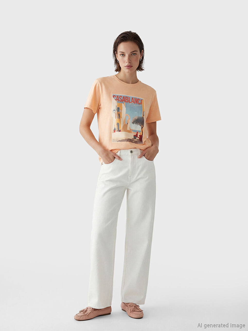 Μπλουζάκι για γυναίκες με εκτύπωση Casablanca-1