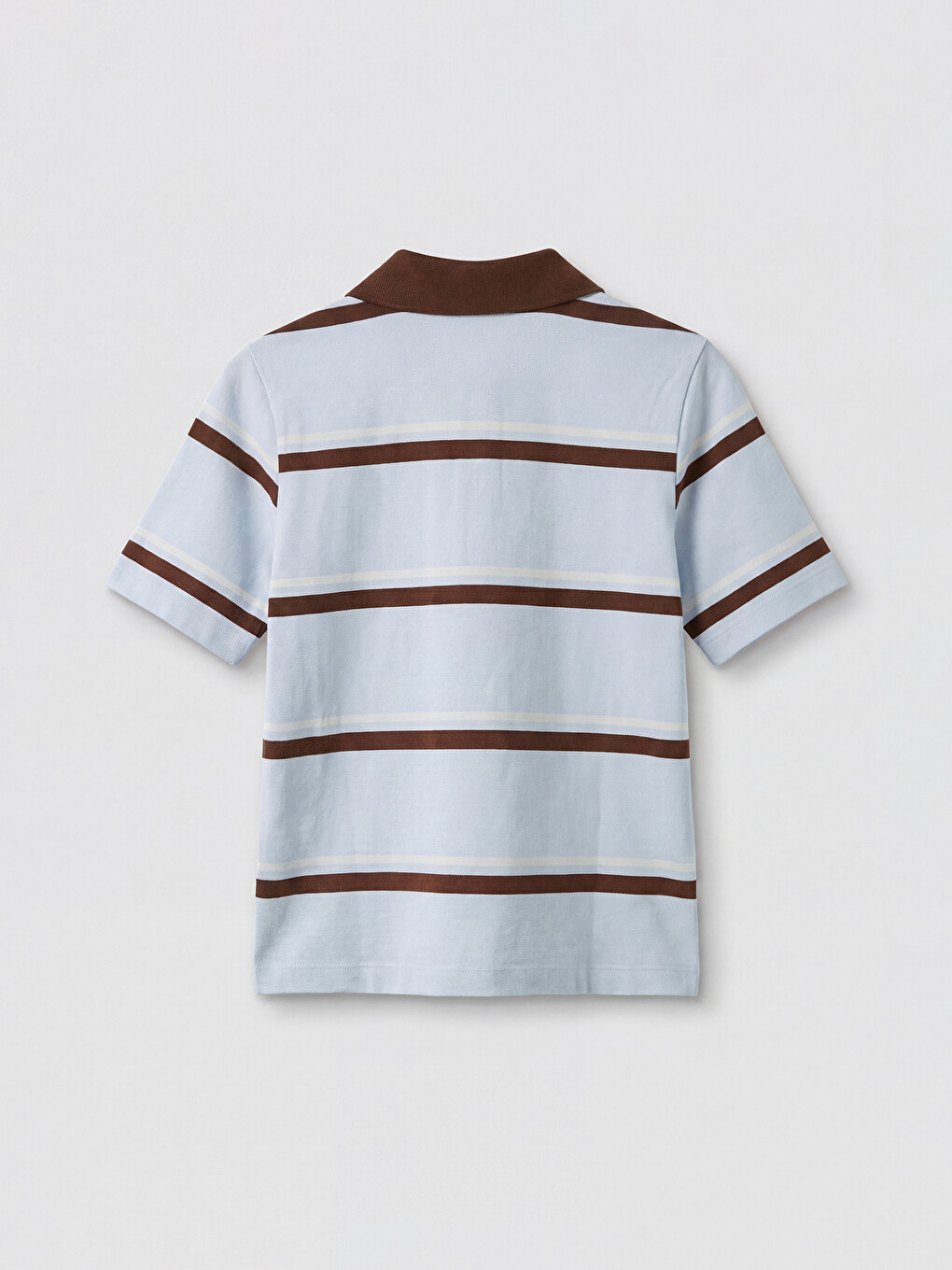 Polo Collar Striped Women's T-shirt-5