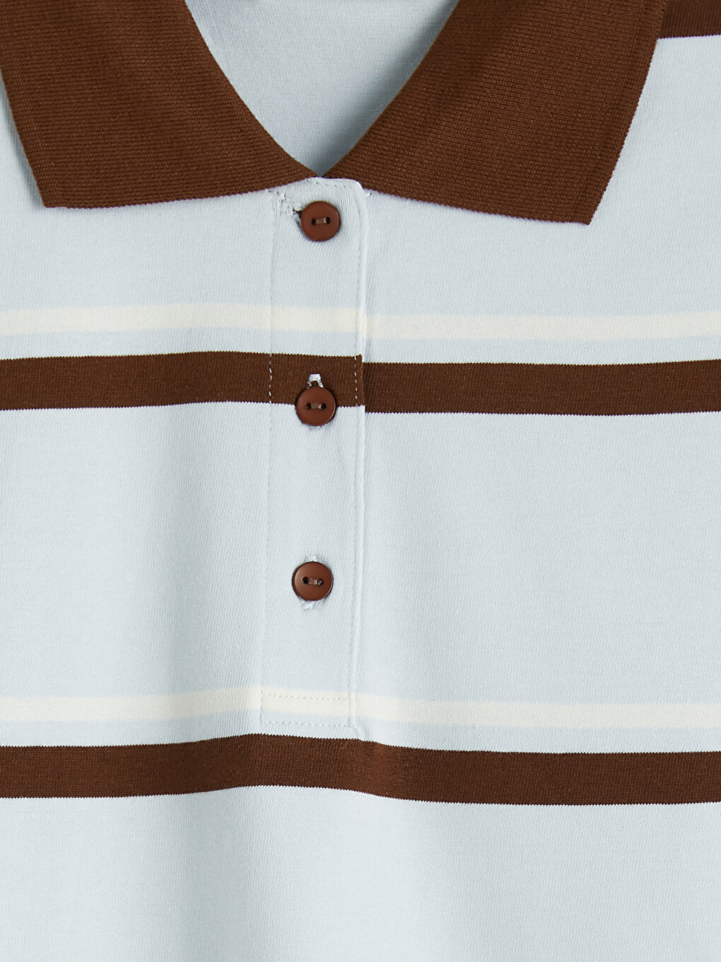 Polo Collar Striped Women's T-shirt-6