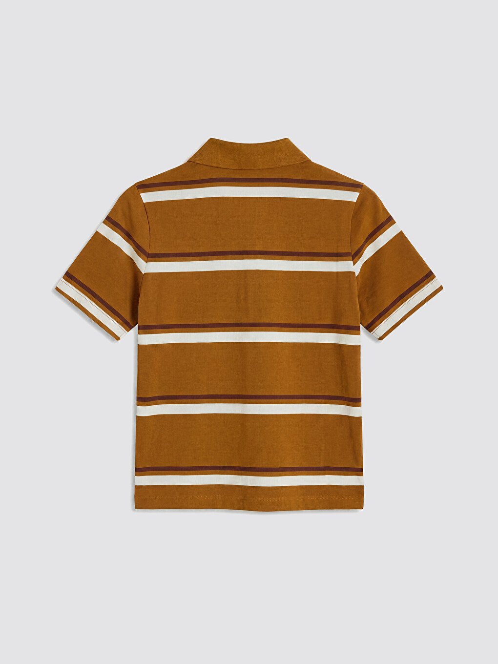 Polo Collar Striped Women's T-shirt-5