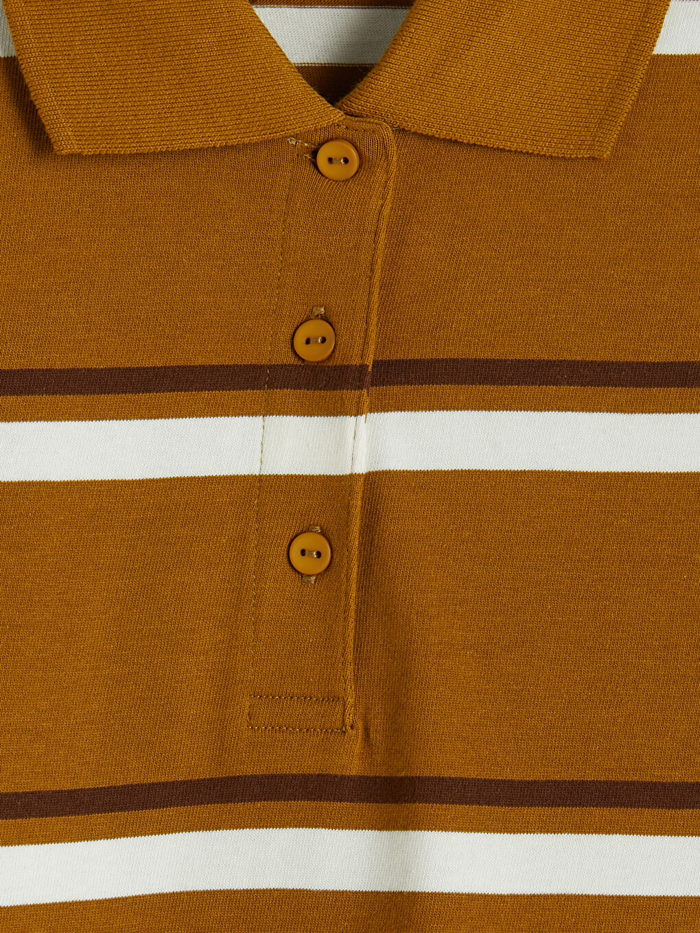Polo Collar Striped Women's T-shirt-6