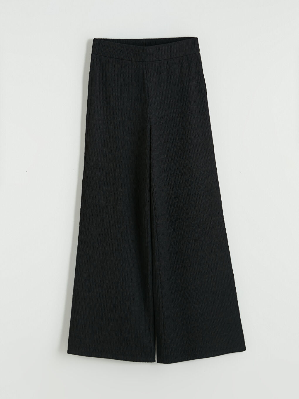 Elastic Waist Textured Women's Trousers-4