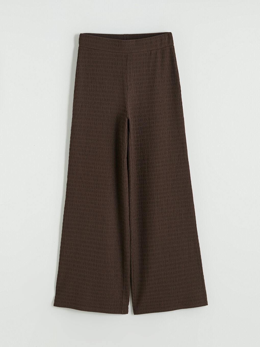 Elastic Waist Textured Women's Trousers-4