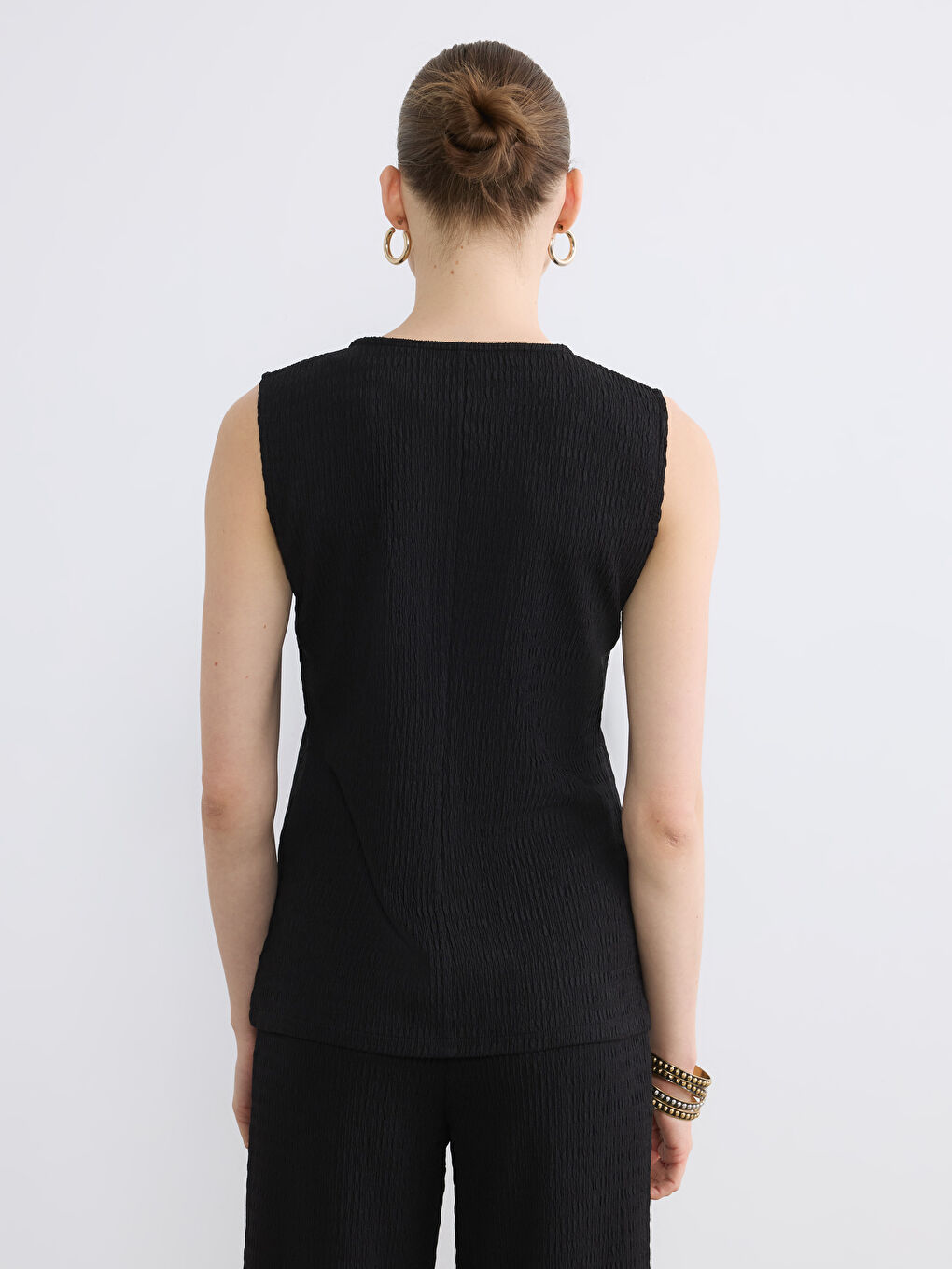 Žena CRNA Majica bez rukava-3