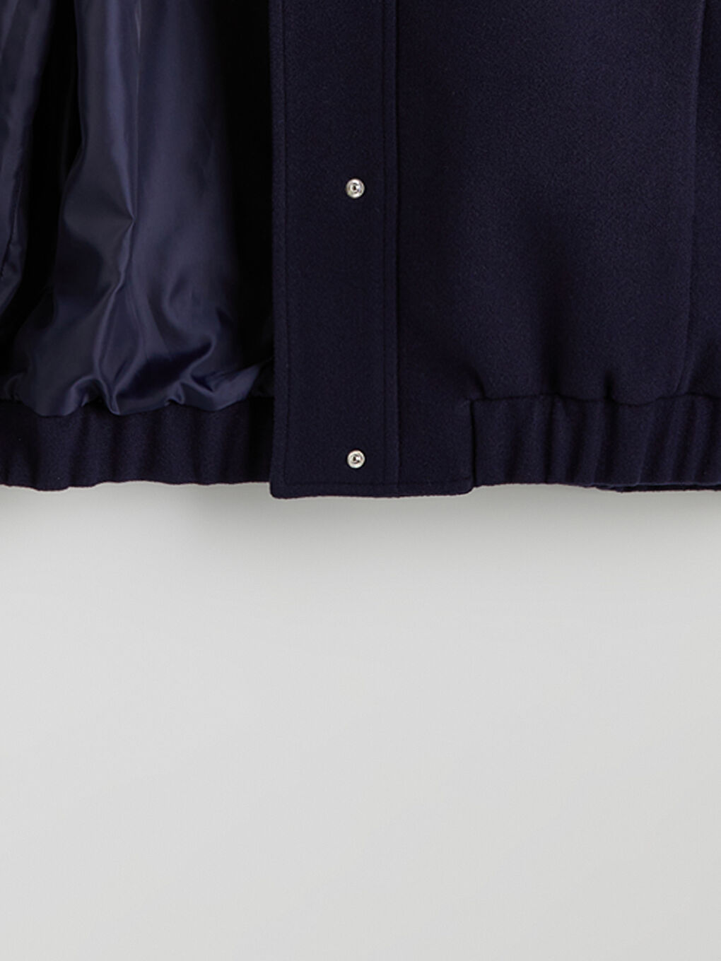 Lacivert Gömlek Yaka Kadın Kaşe Ceket-7