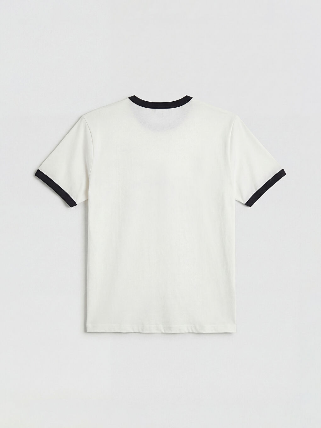 Ekru Bisiklet Yaka Ford Baskılı Erkek Tişört-5