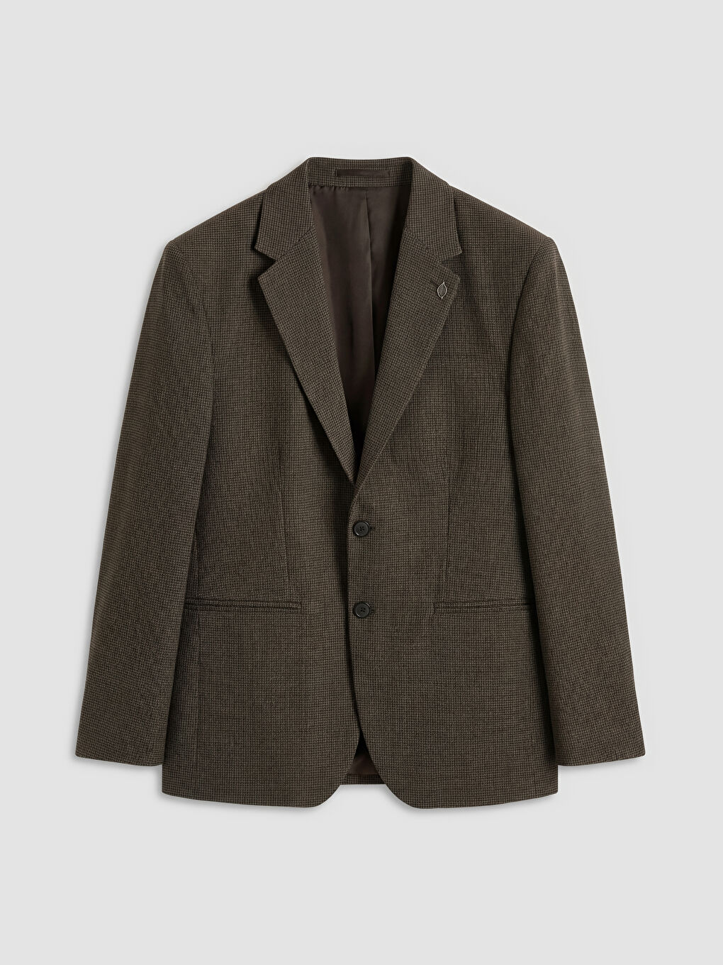 Kahverengi Standart Kalıp Erkek Blazer Ceket