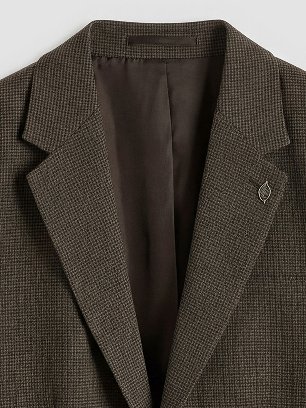 Kahverengi Standart Kalıp Erkek Blazer Ceket-2