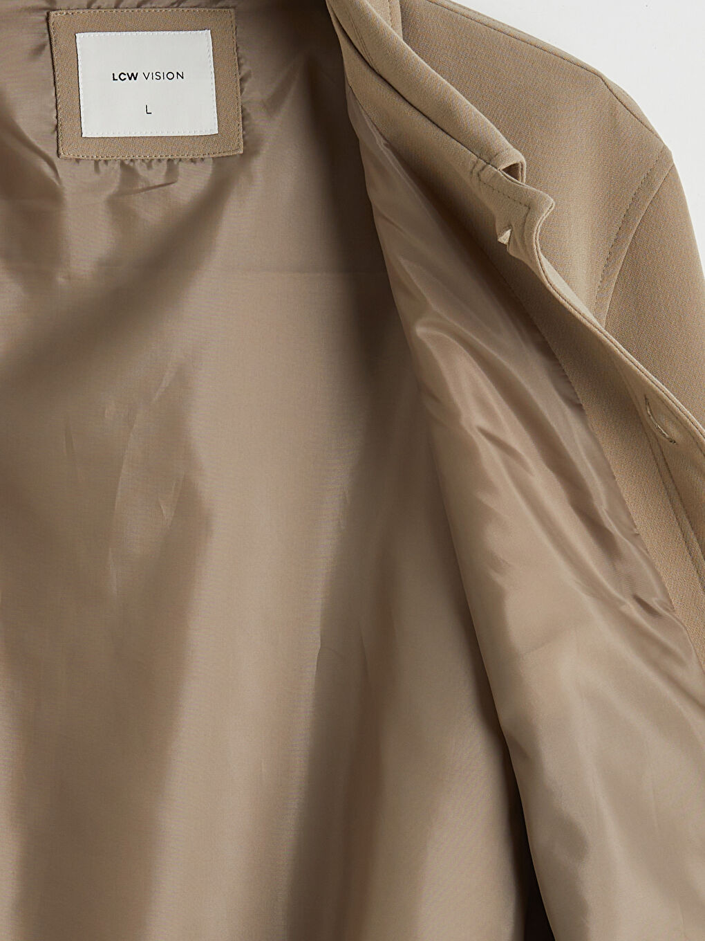 Bej Standart Kalıp Erkek Mont-2