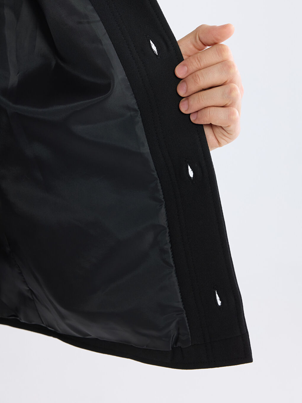 Siyah Standart Kalıp Erkek Mont-3