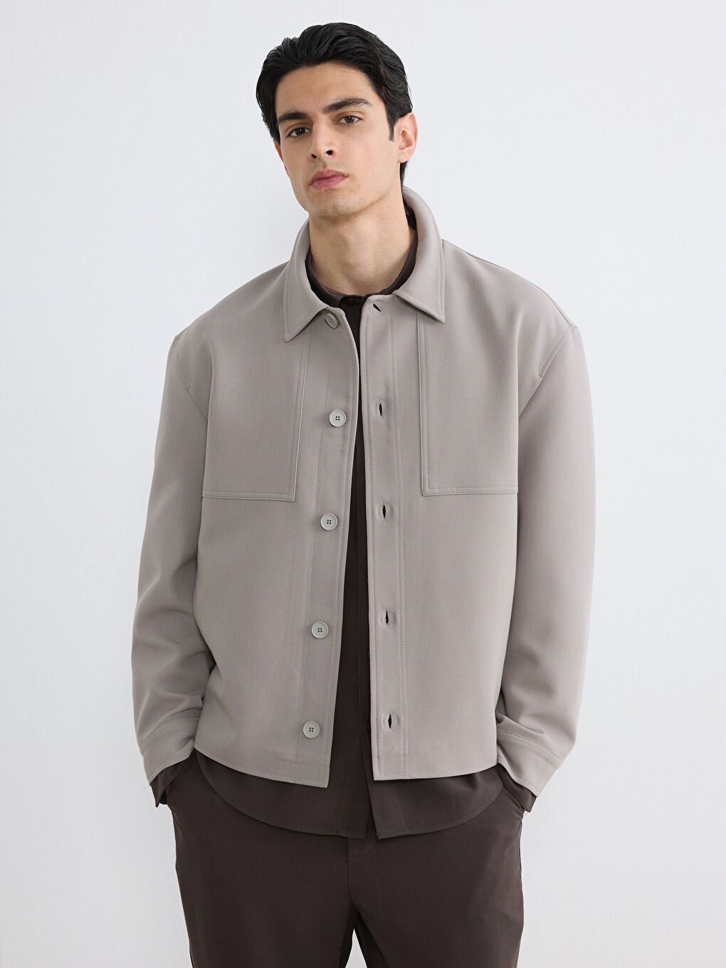 Kahverengi Standart Kalıp Erkek Mont