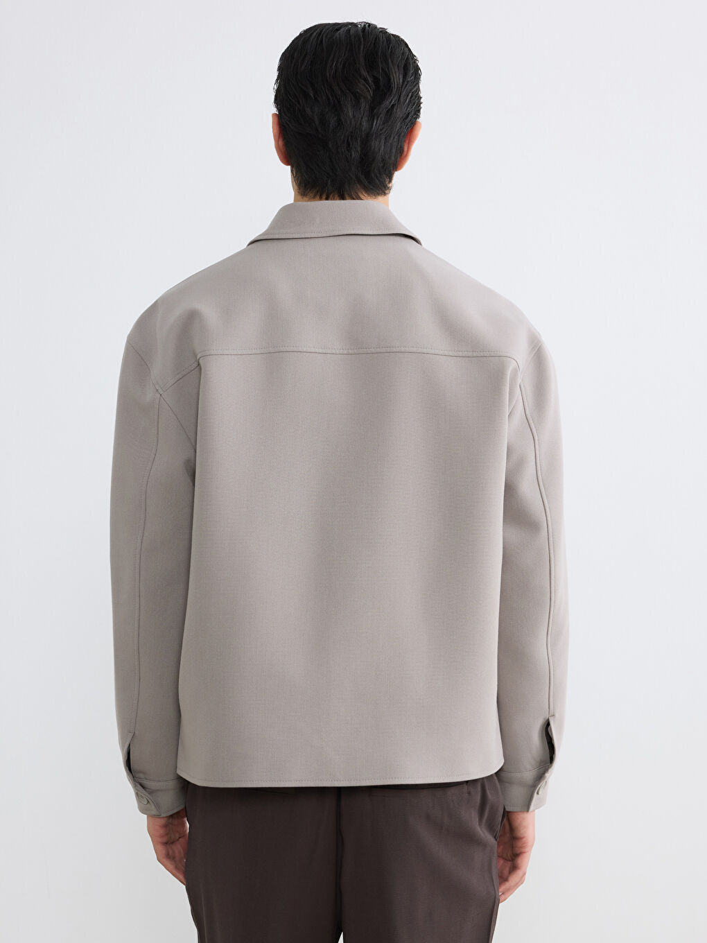 Kahverengi Standart Kalıp Erkek Mont-4