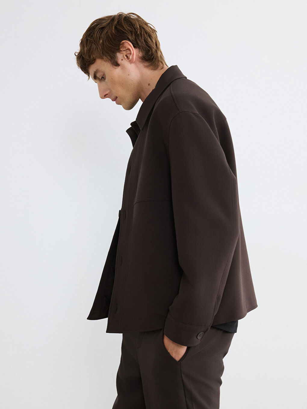 Kahverengi Standart Kalıp Erkek Mont