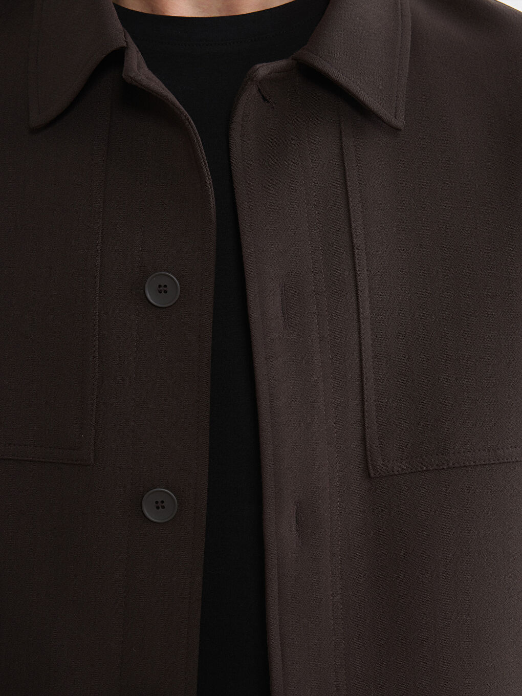 Kahverengi Standart Kalıp Erkek Mont-3