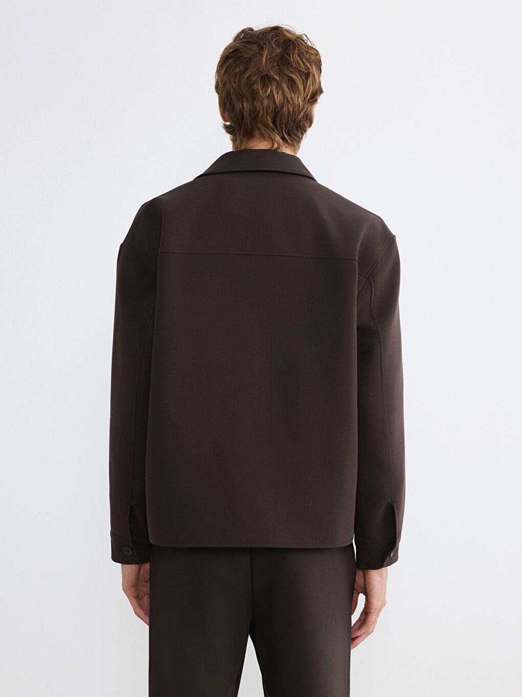 Kahverengi Standart Kalıp Erkek Mont-4