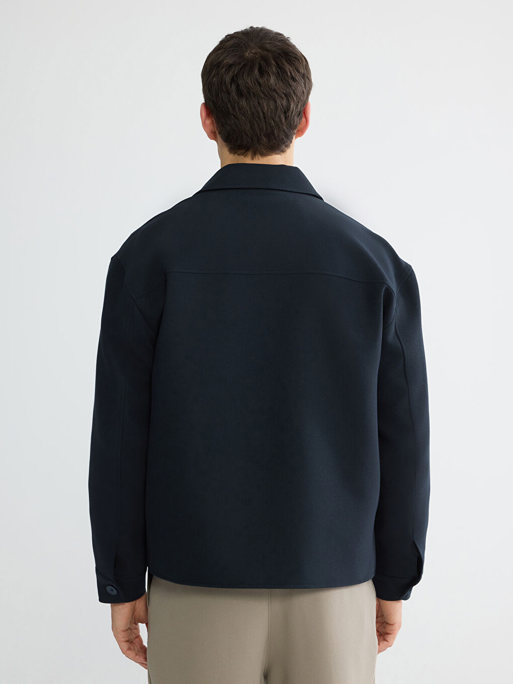 Lacivert Standart Kalıp Erkek Mont-4