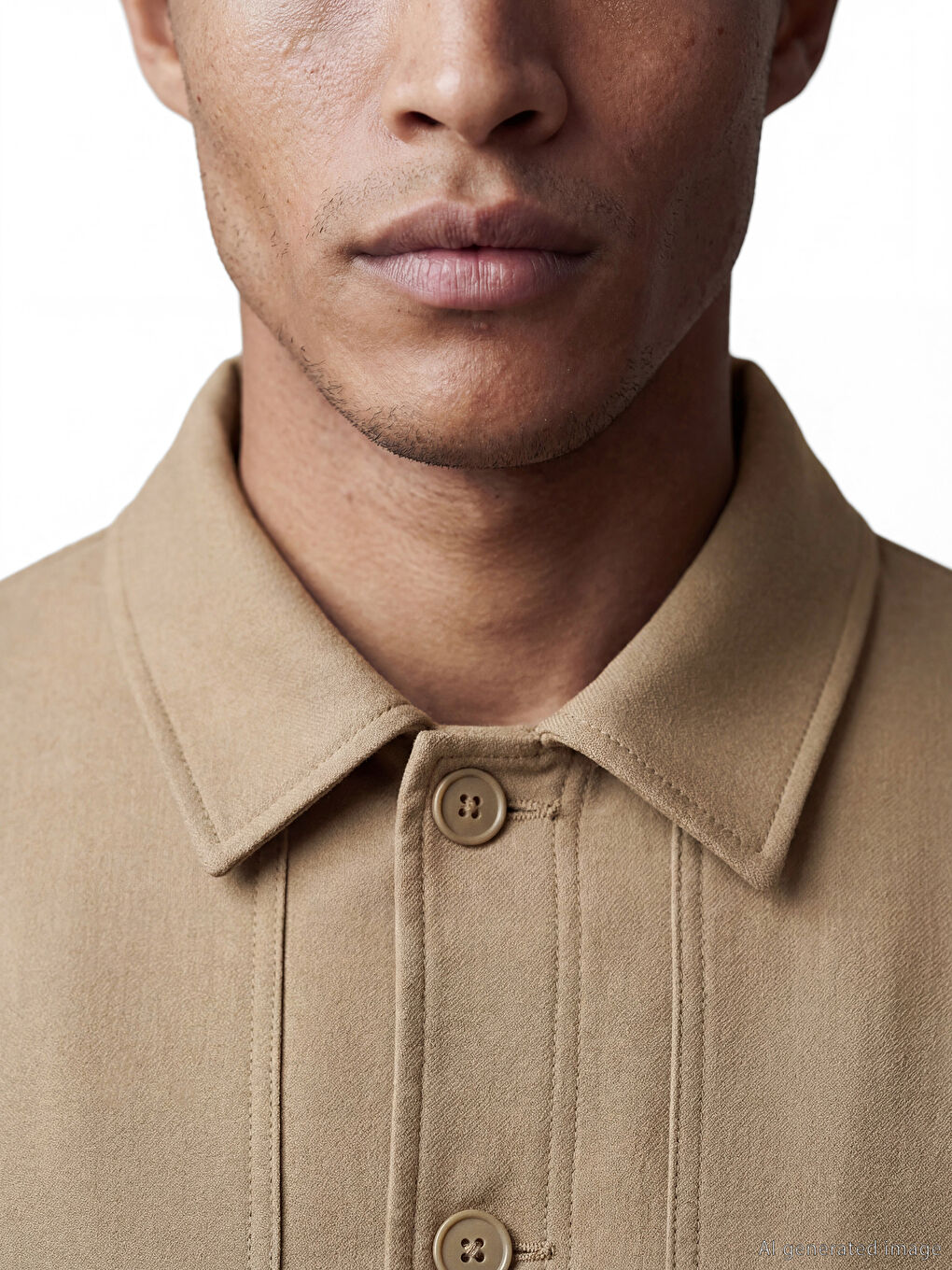 Bej Standart Kalıp Erkek Mont-2