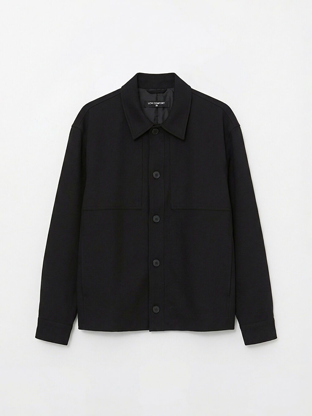 Siyah Standart Kalıp Erkek Mont-5