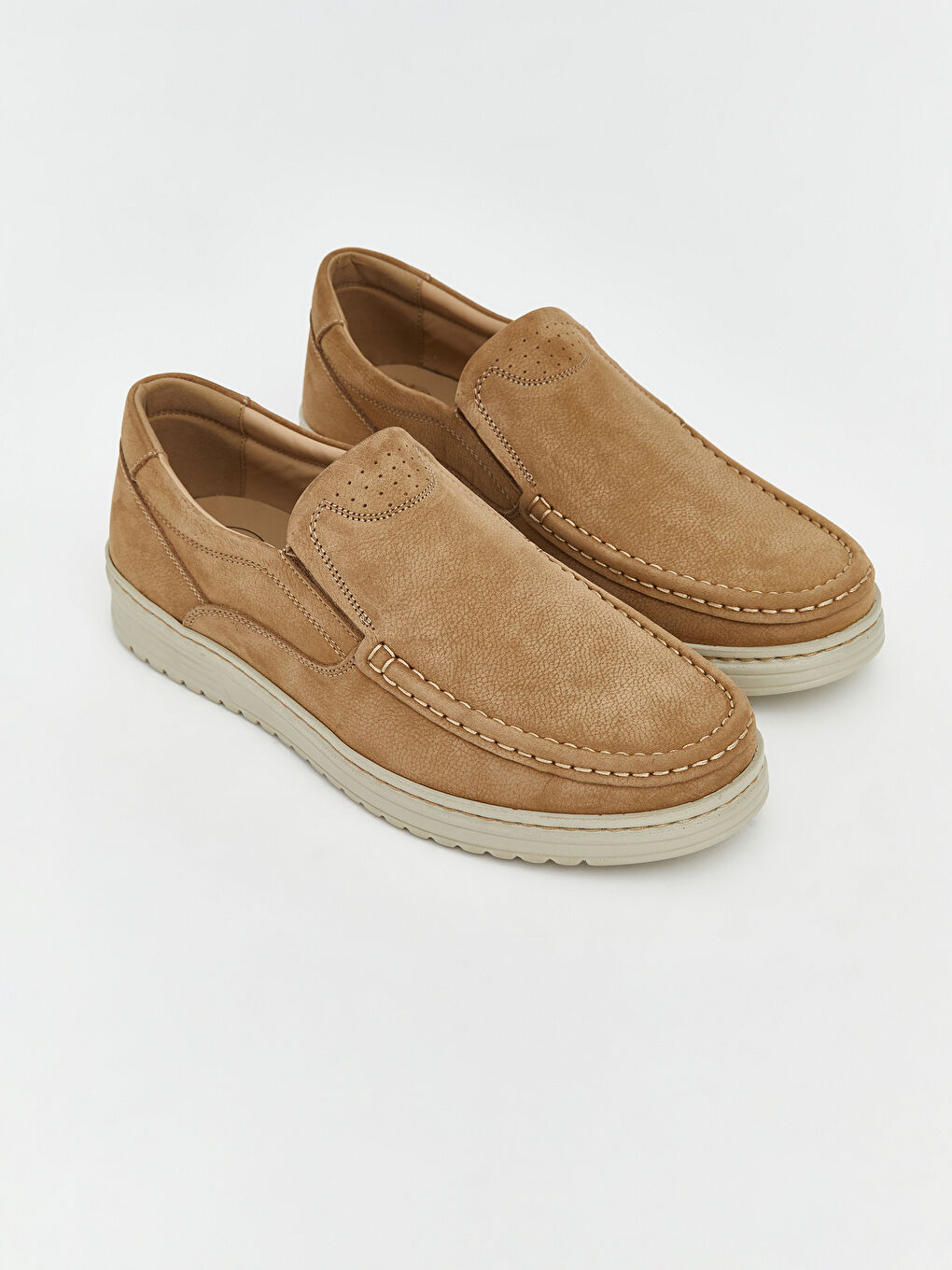 Bej Dikiş Detaylı Erkek Klasik Ayakkabı