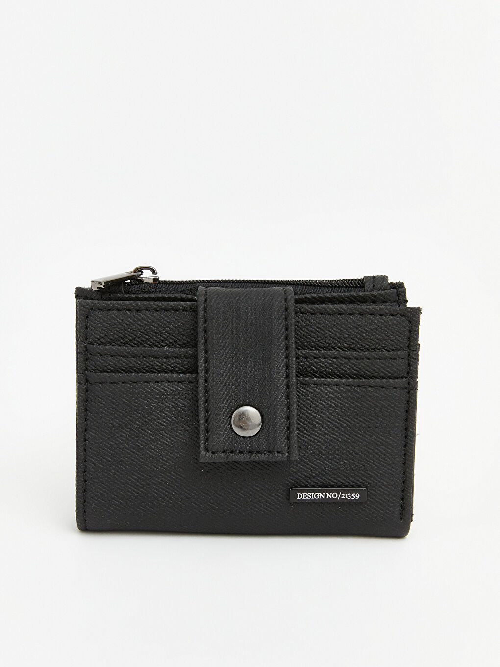 Siyah Deri Görünümlü Erkek Cüzdan