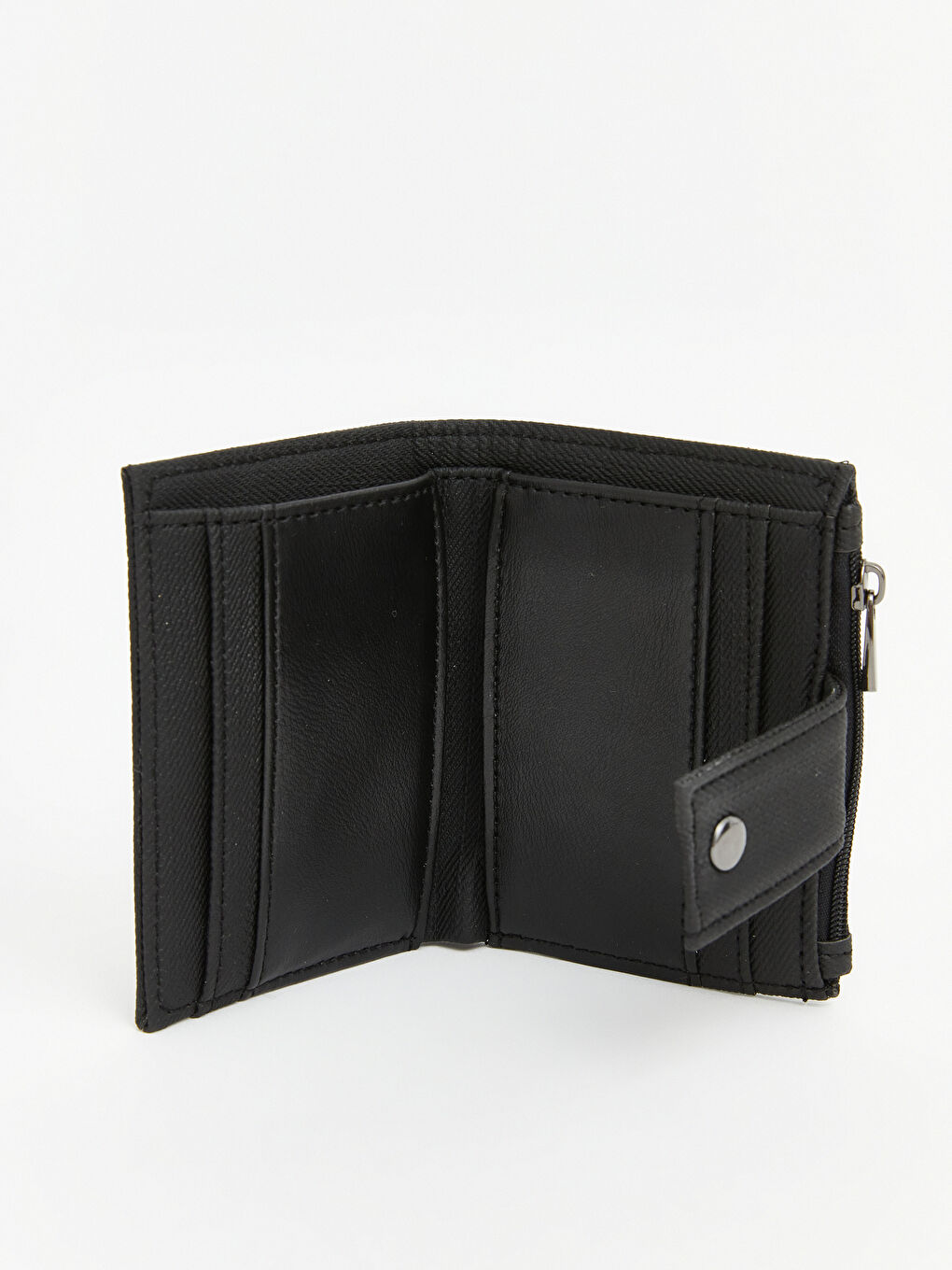 Siyah Deri Görünümlü Erkek Cüzdan-2