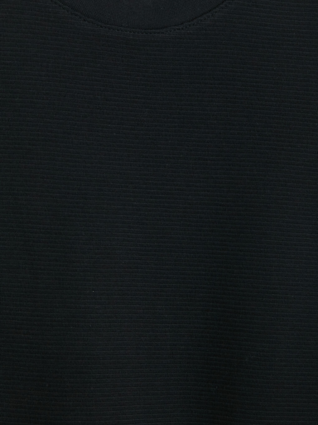 Siyah Bisiklet Yaka Erkek Tişört-2