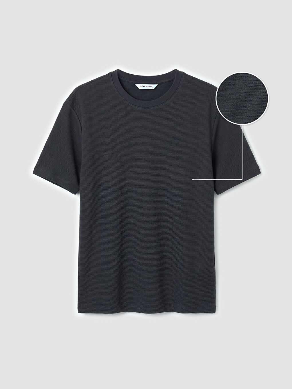 Antrasit Bisiklet Yaka Erkek Tişört