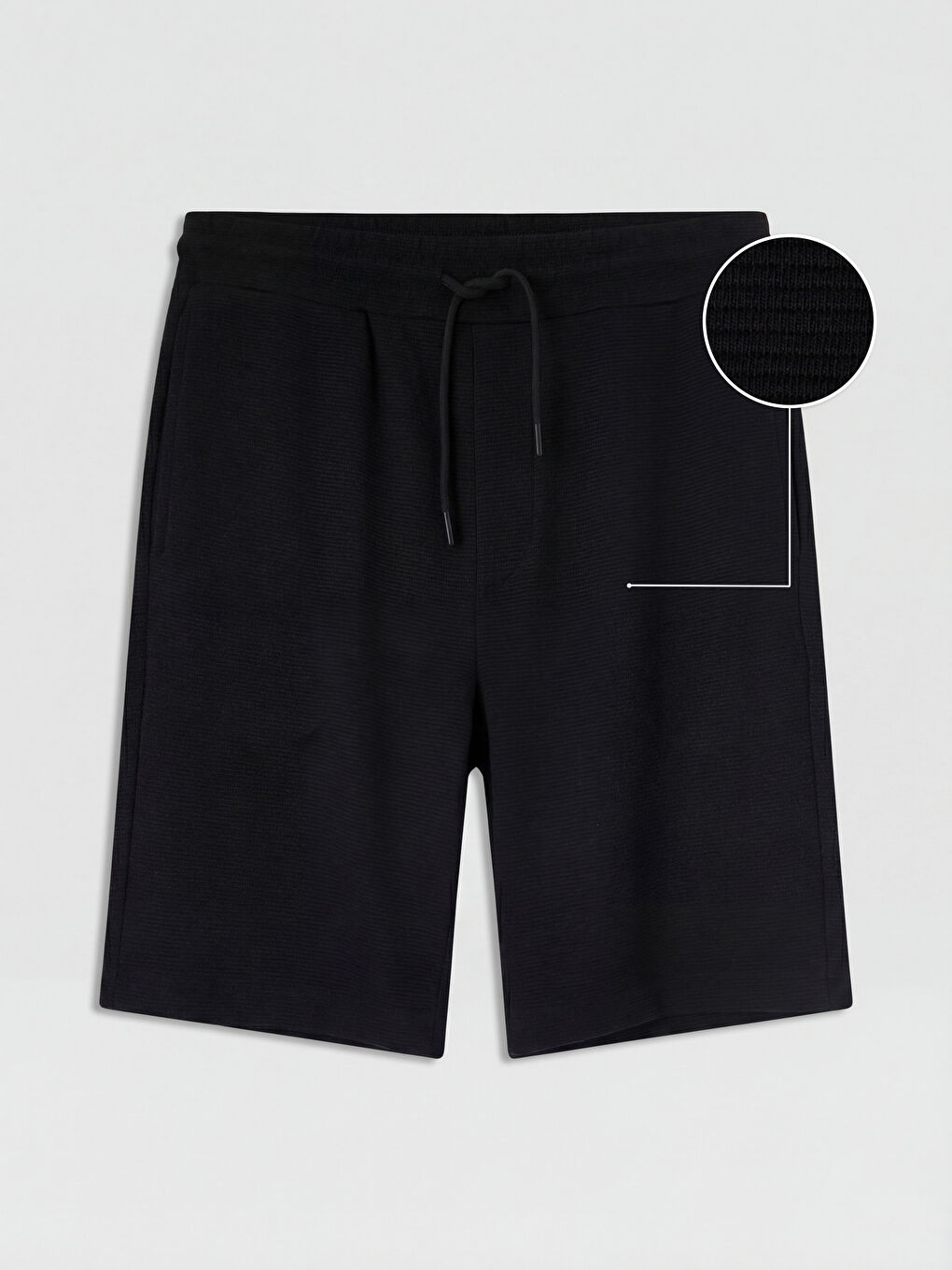 Siyah Regular Fit Ottoman Erkek Şort