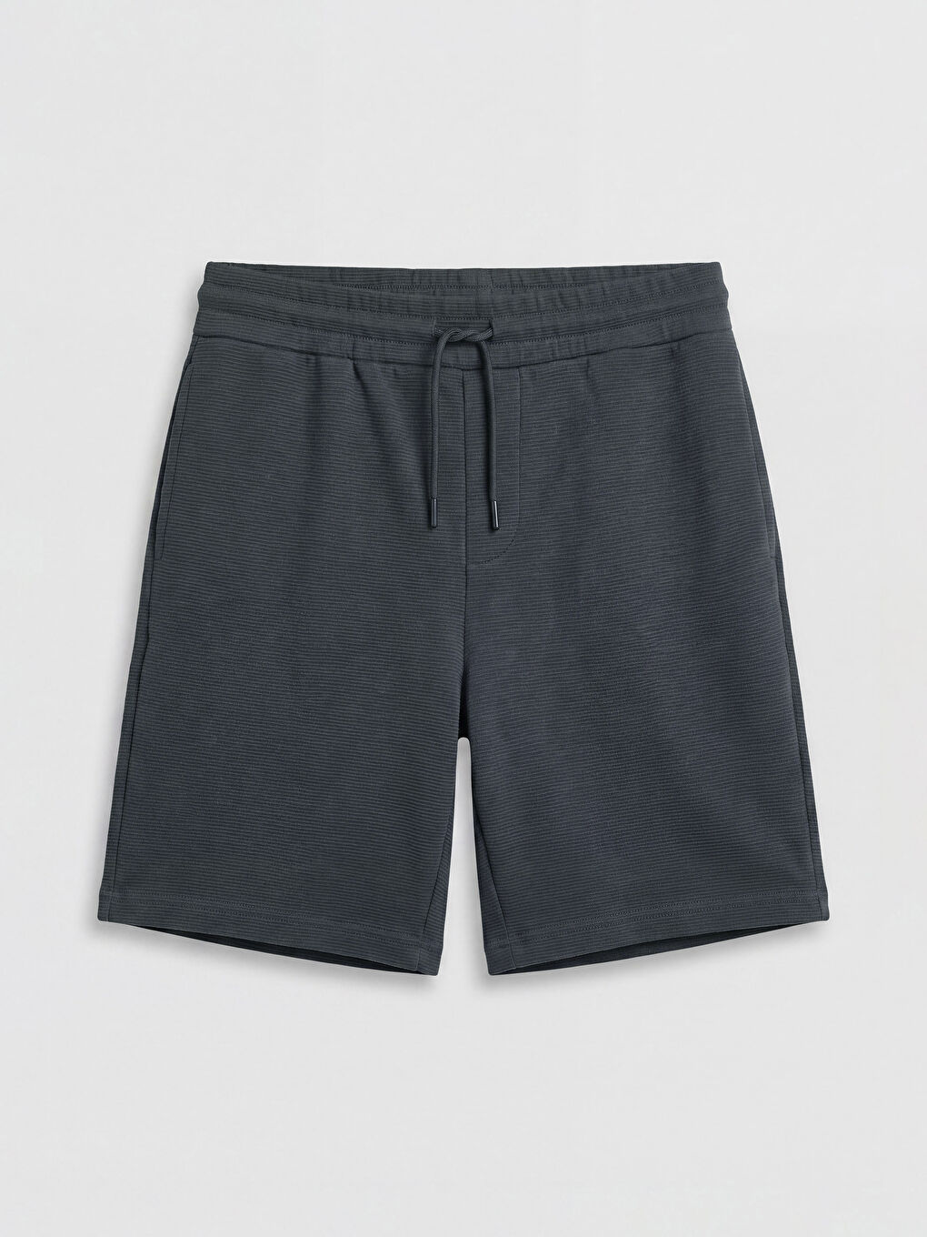 Antrasit Standart Kalıp Ottoman Kumaş Erkek Şort