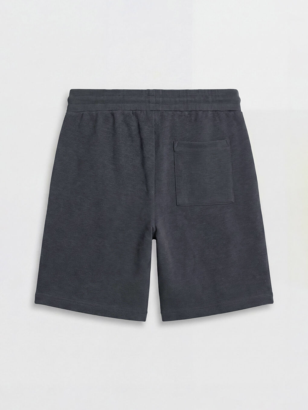 Antrasit Standart Kalıp Ottoman Kumaş Erkek Şort-1