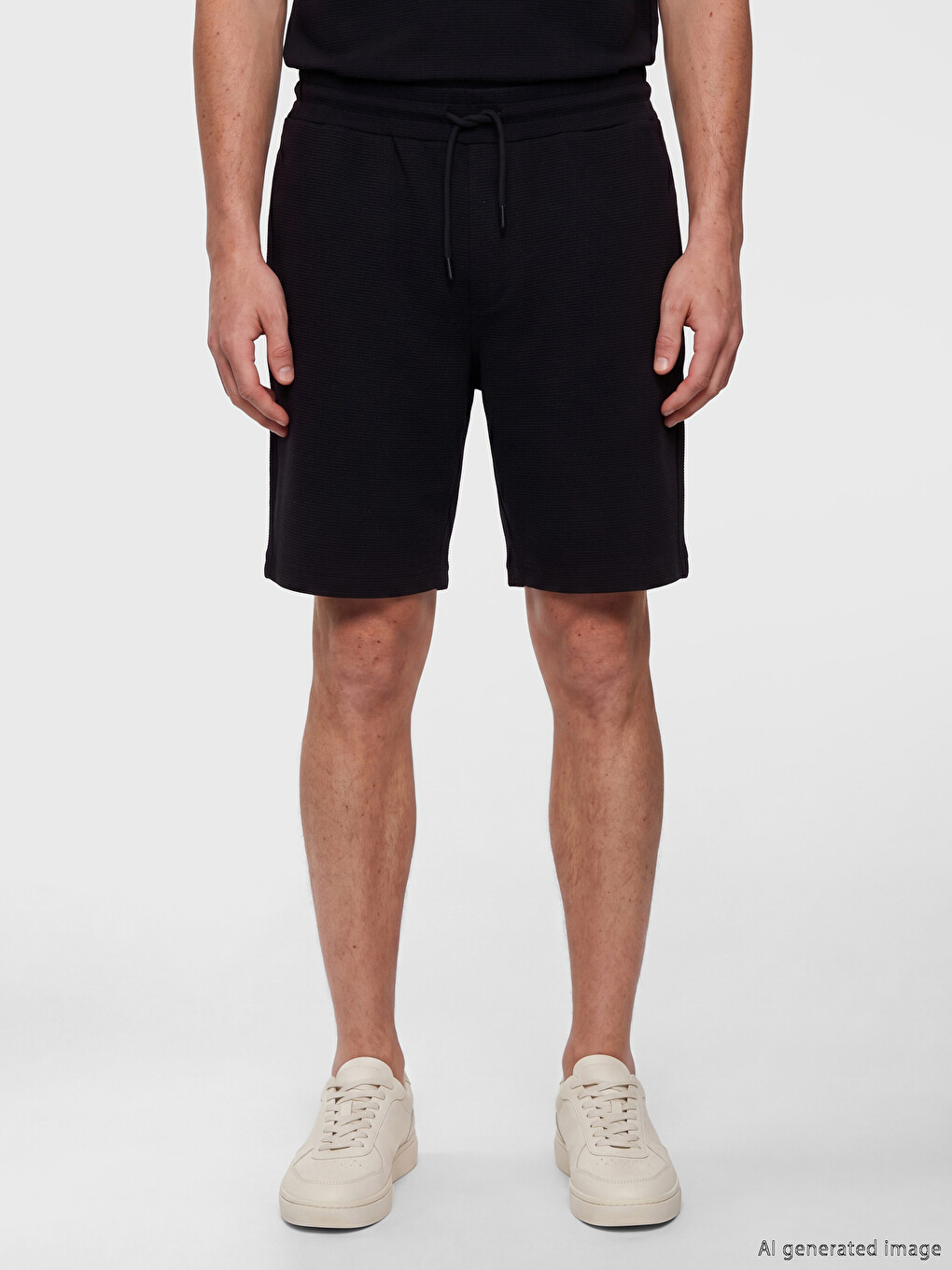 Regular Fit Ottoman Men's Shorts-1