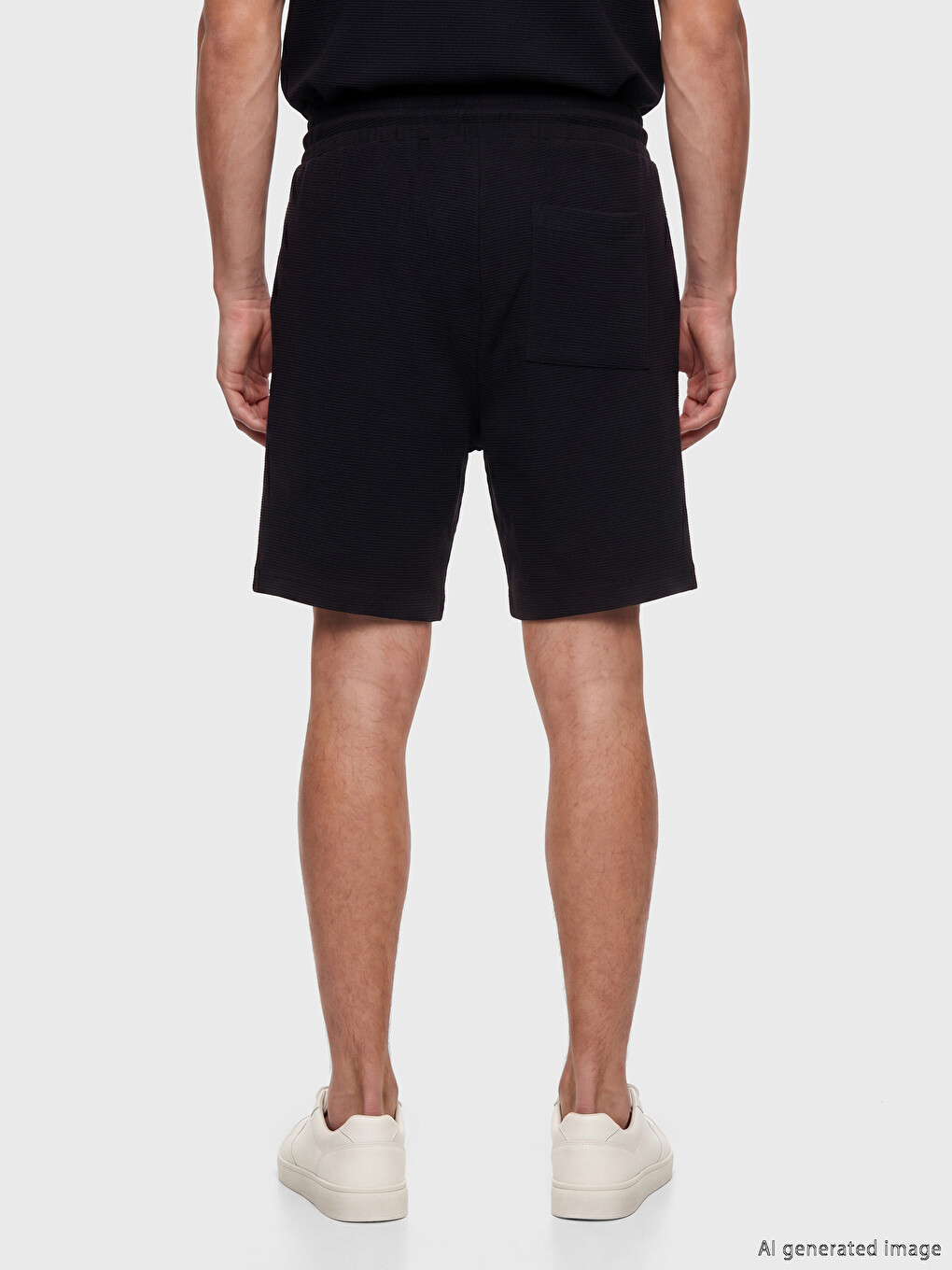 Regular Fit Ottoman Men's Shorts-3
