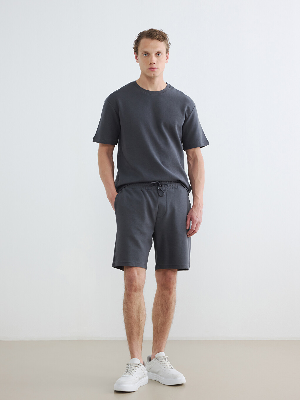 Standard Fit Ottoman Fabric Men's Shorts