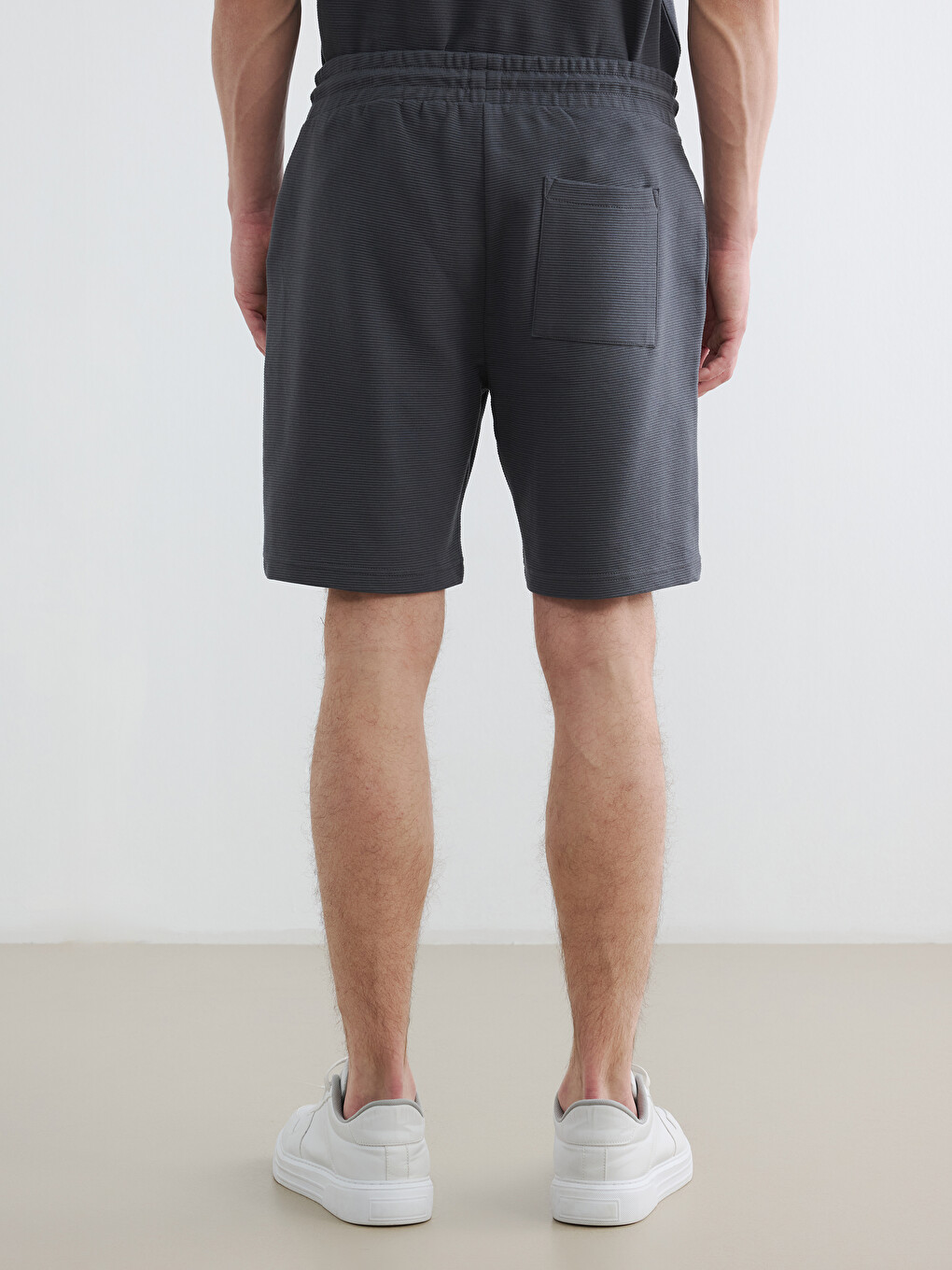 Standard Fit Ottoman Fabric Men's Shorts-3
