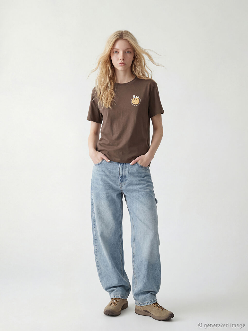 Woman BROWN T-Shirt-1