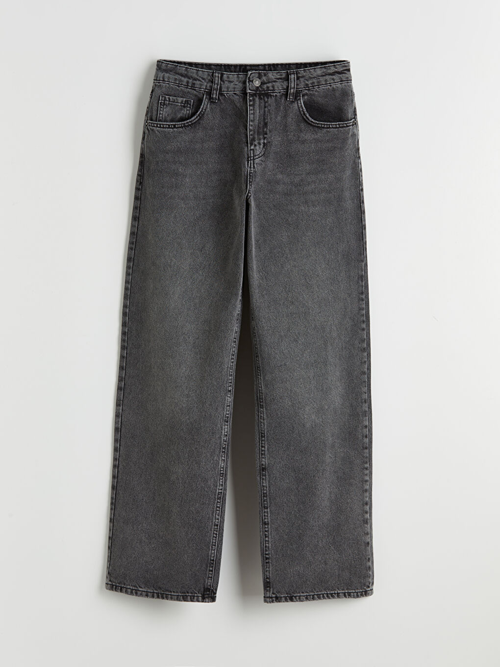 Gri Wideleg Kadın Jean Pantolon