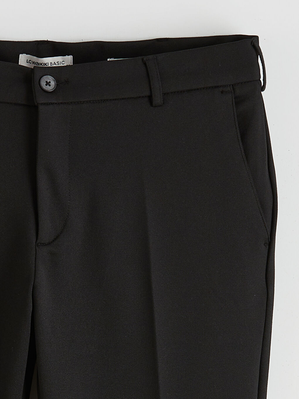 Siyah Dar Kalıp Erkek Chino Pantolon-1