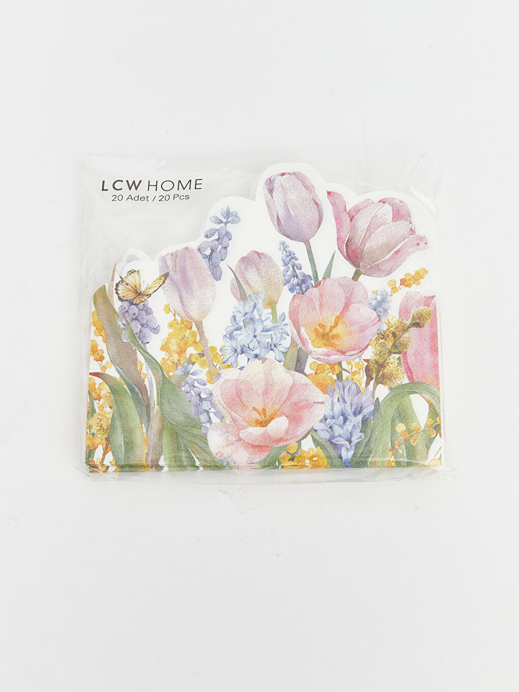 Karışık Çiçekli Dekoratif Kağıt Peçete 20'li-1