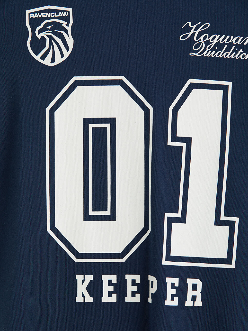 Lacivert Harry Potter Baskılı Oversize Kadın Tişört-2