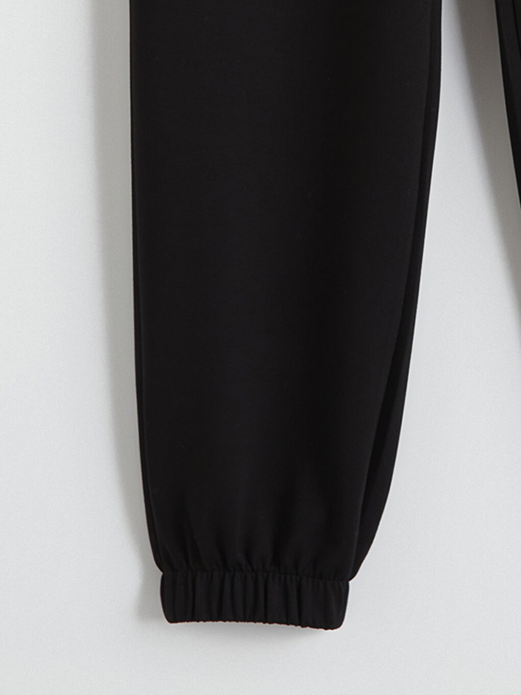Siyah Beli Lastikli Kadın Jogger Eşofman Altı-5