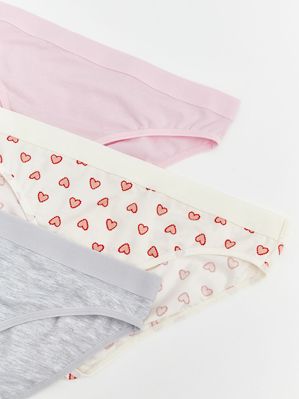 Pembe Desenli Bikini Külot 3'lü -2