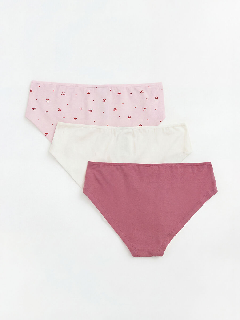 Pembe Desenli Bikini Külot 3'lü -5