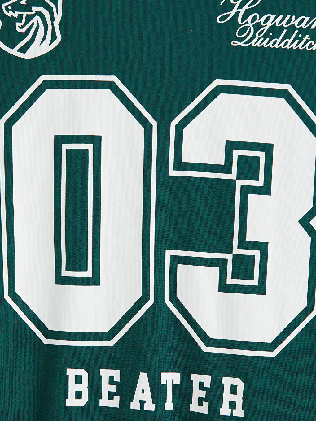 Yeşil Harry Potter Baskılı Oversize Kadın Tişört-2