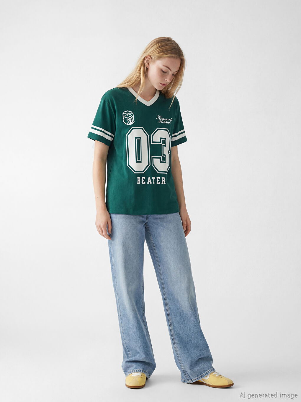 ჰარი პოტერი ნაბეჭდი ოვერსაიზ ქალების მაისური-1