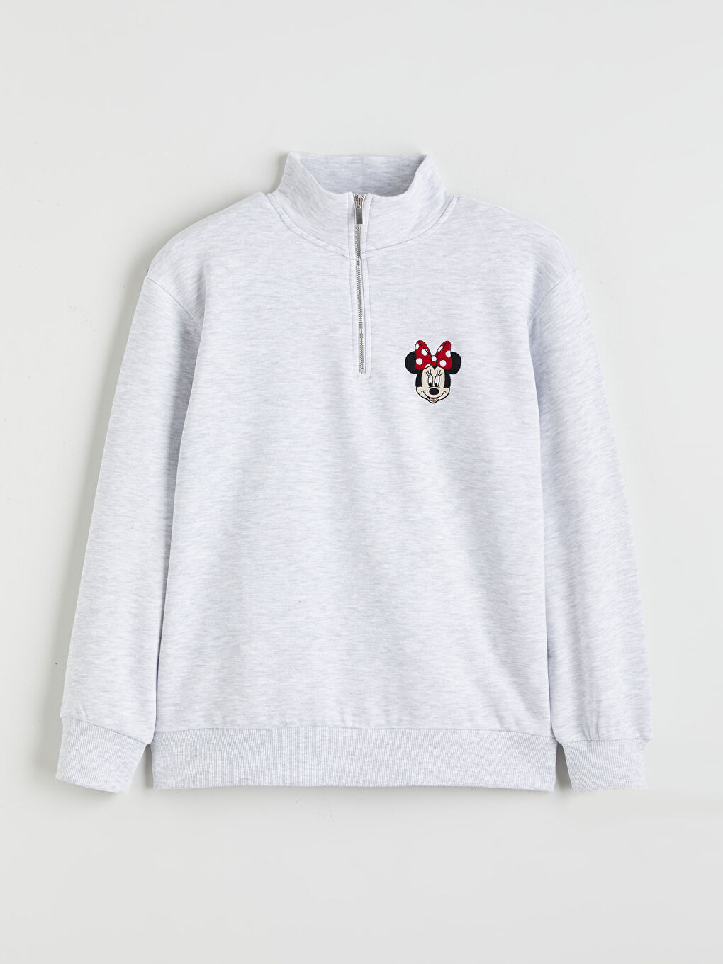 Minnie Mouse Nakışlı Oversize Kadın Sweatshirt-4