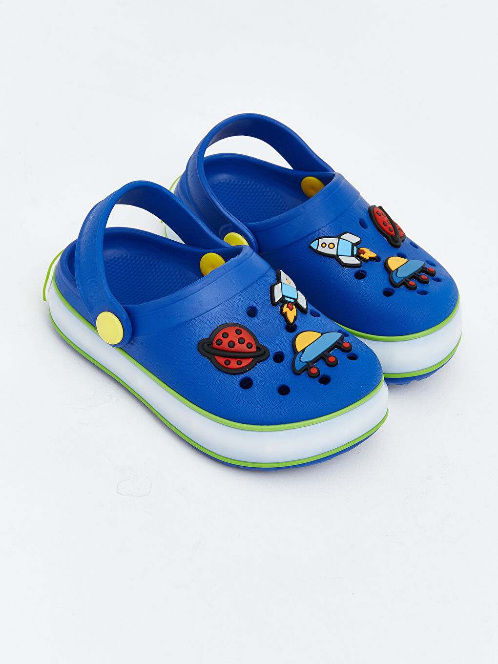 Mavi Desenli Erkek Bebek Plaj Sandalet